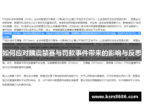 如何应对魏震禁赛与罚款事件带来的影响与反思